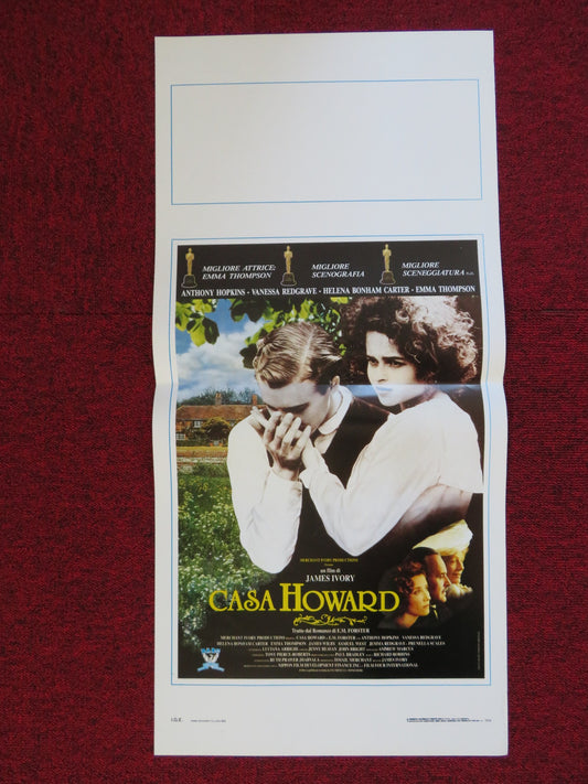 HOWARDS END ITALIAN LOCANDINA (27.5"x13") POSTER ANTHONY HOPKINS H.B.CARTER 1993