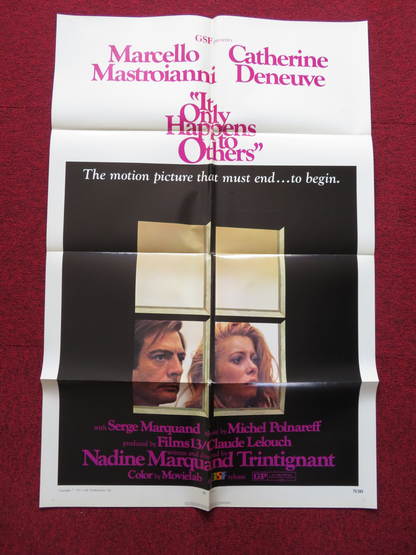 IT ONLY HAPPENS TO OTHERS FOLDED US ONE SHEET POSTER CATHERINE DENEUVE 1971