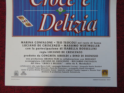 CROCE E DELIZIA ITALIAN LOCANDINA (27.5"x13") POSTER MARINA CONFALONE 1995