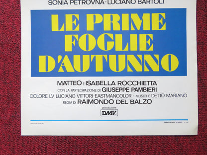 LE PRIME FOGLIE D'AUTUNNO ITALIAN LOCANDINA POSTER SONIA PETROVNA 1988