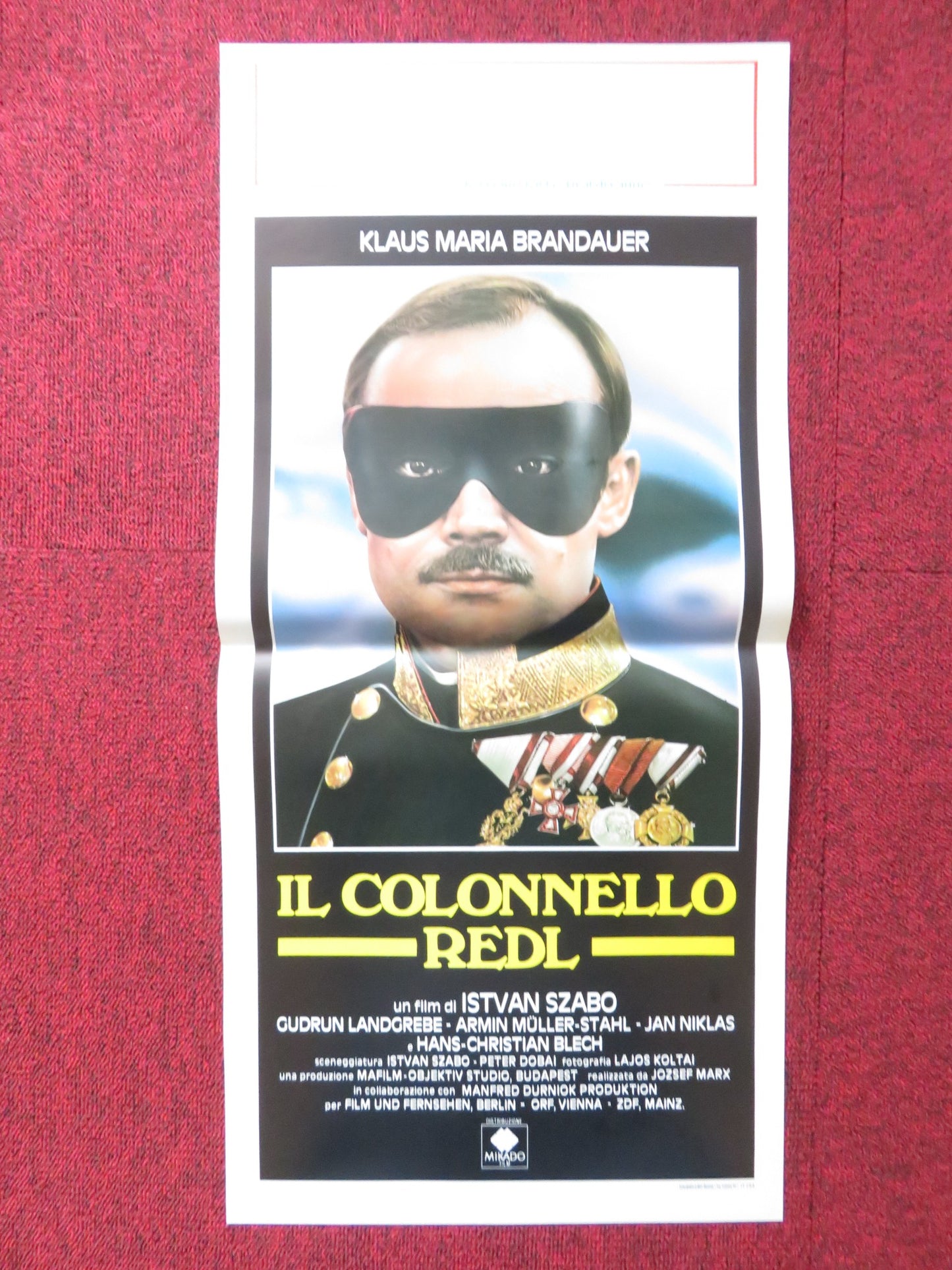 COLONEL REDL ITALIAN LOCANDINA POSTER KLAUS MARIA BRANDAUER 1988