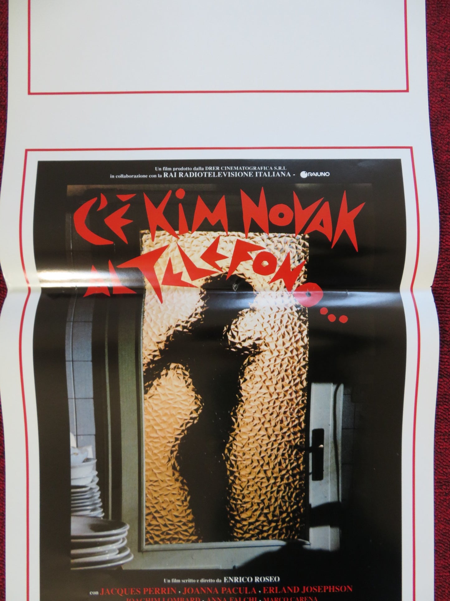 C'E KIM NOVAK AL TELEFONO ITALIAN LOCANDINA (27.5"x13") POSTER J. PERRIN 1994