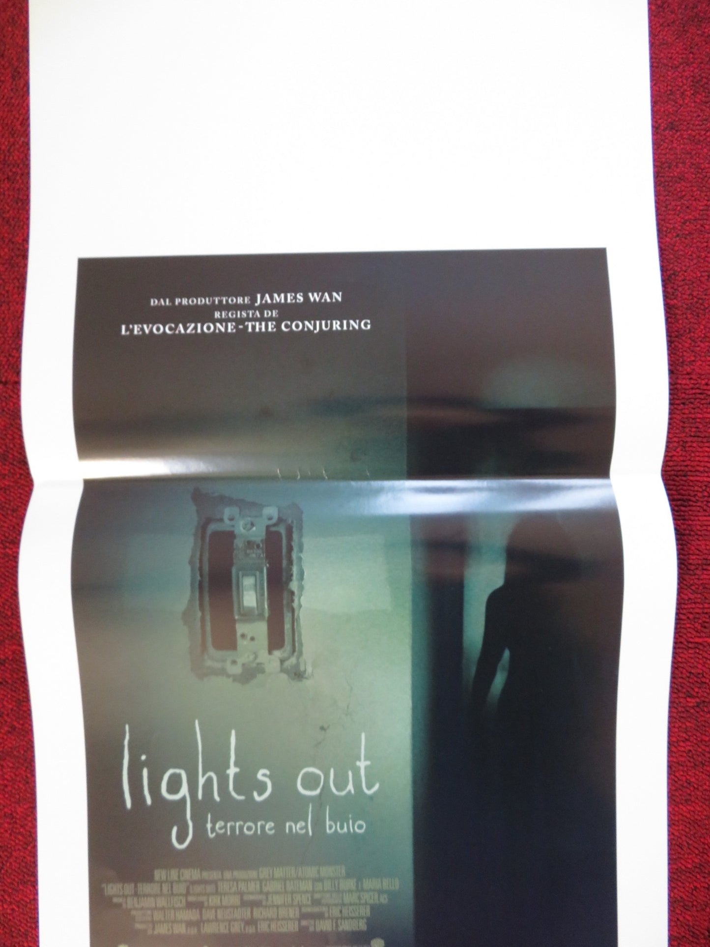 LIGHTS OUT - TERRORE NEL BUIO ITALIAN LOCANDINA (27.5"x13") POSTER PALMER 2016