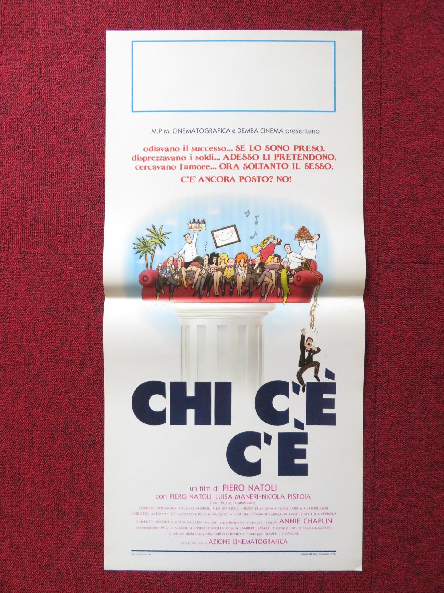 CHI C'E C'E ITALIAN LOCANDINA POSTER PIERO NATOLI LUISA MANERI 1988