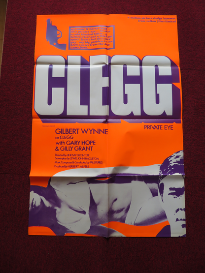 CLEGG / The bullet machine FOLDED US ONE SHEET POSTER GILBERT WYNNE GARY HOPE