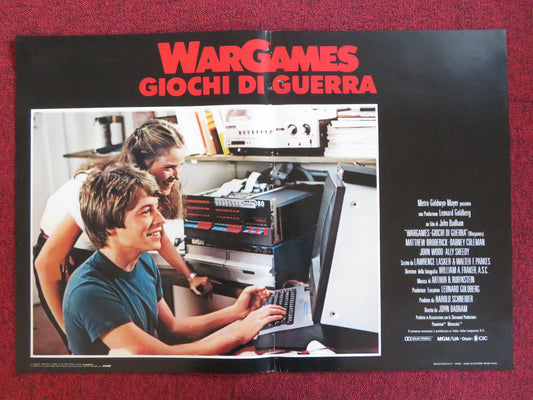 WAR GAMES - A ITALIAN FOTOBUSTA POSTER MATTHEW BRODERICK ALLY SHEEDY 1983