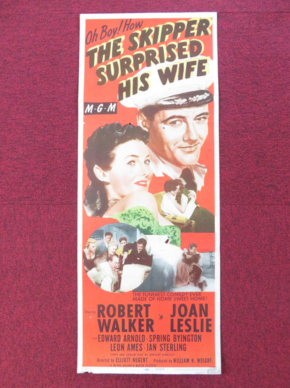 THE SKIPPER SURPRISED HIS WIFE US INSERT (14"x 36") POSTER ROBERT WALKER 1950