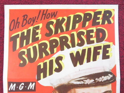 THE SKIPPER SURPRISED HIS WIFE US INSERT (14"x 36") POSTER ROBERT WALKER 1950