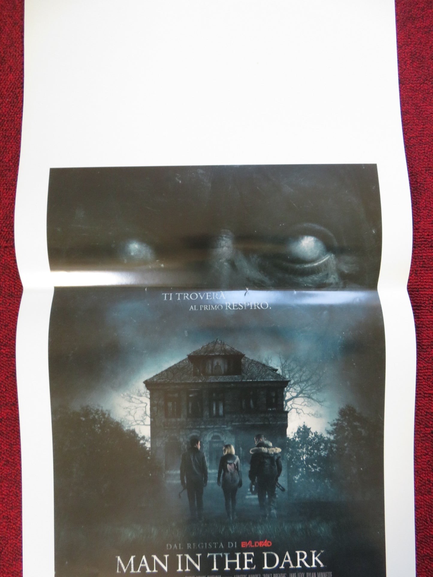 DON'T BREATHE ITALIAN LOCANDINA (27.5"x13") POSTER STEPHEN LANG JANE LEVY 2016