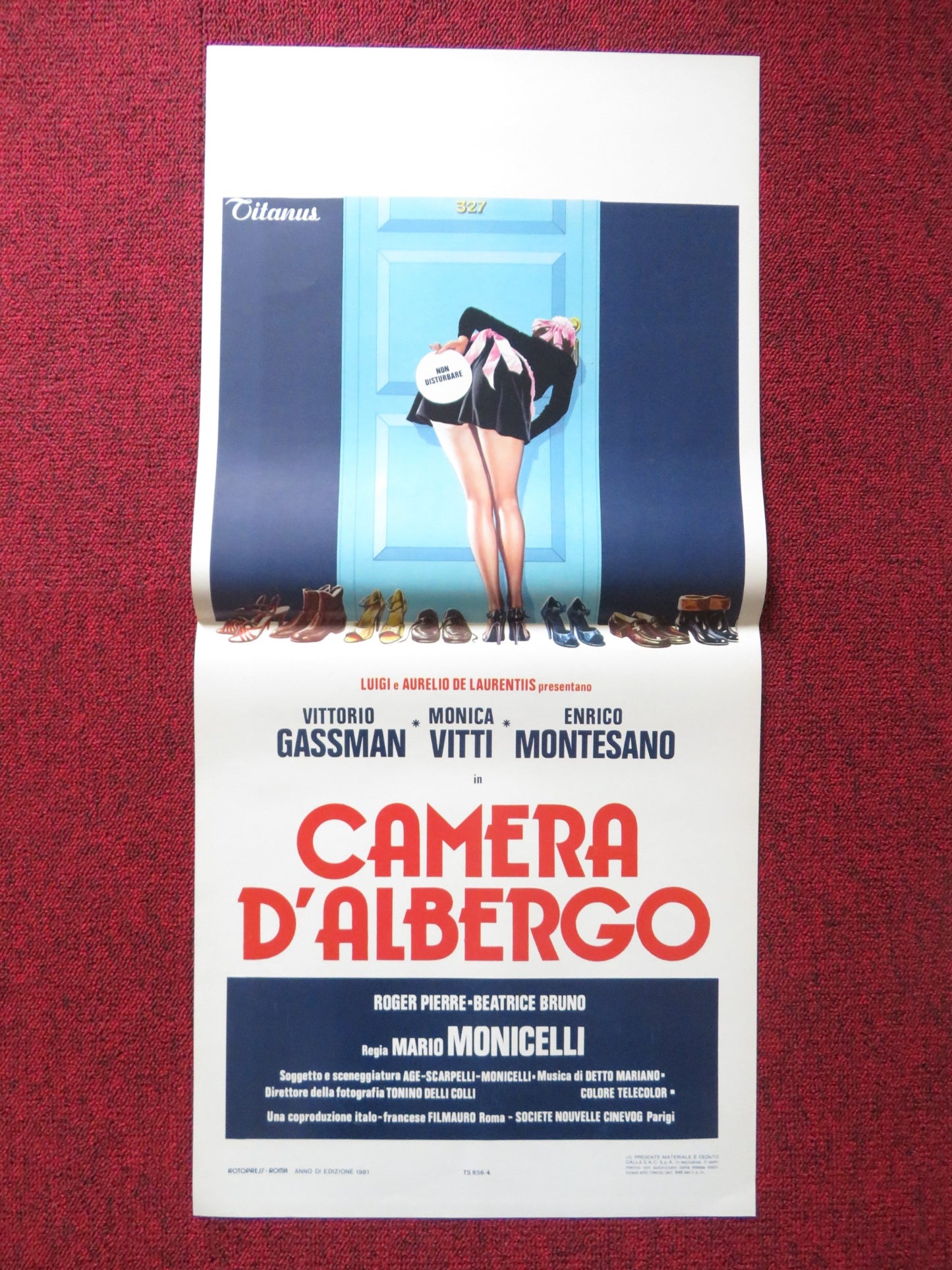 CAMERA D'ALBERGO ITALIAN LOCANDINA POSTER VITTORIO GASSMAN MONICA VITTI 1981