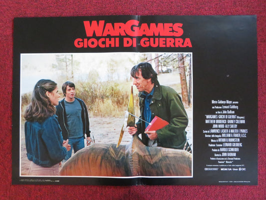 WAR GAMES - C ITALIAN FOTOBUSTA POSTER MATTHEW BRODERICK ALLY SHEEDY 1983