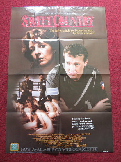 SWEET COUNTRY VHS FOLDED US ONE SHEET POSTER JANE ALEXANDER 1986