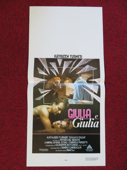 GIULIA E GIULIA ITALIAN LOCANDINA (27.5"x13") POSTER KATHLEEN TURNER STING 1987