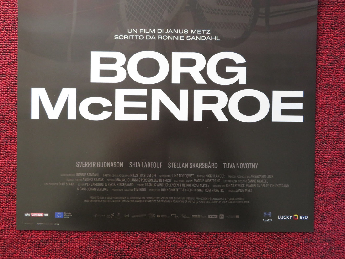 BORG VS MCENROE ITALIAN LOCANDINA POSTER SHIA LABEOUF SVERRIR GUDNASON 2017