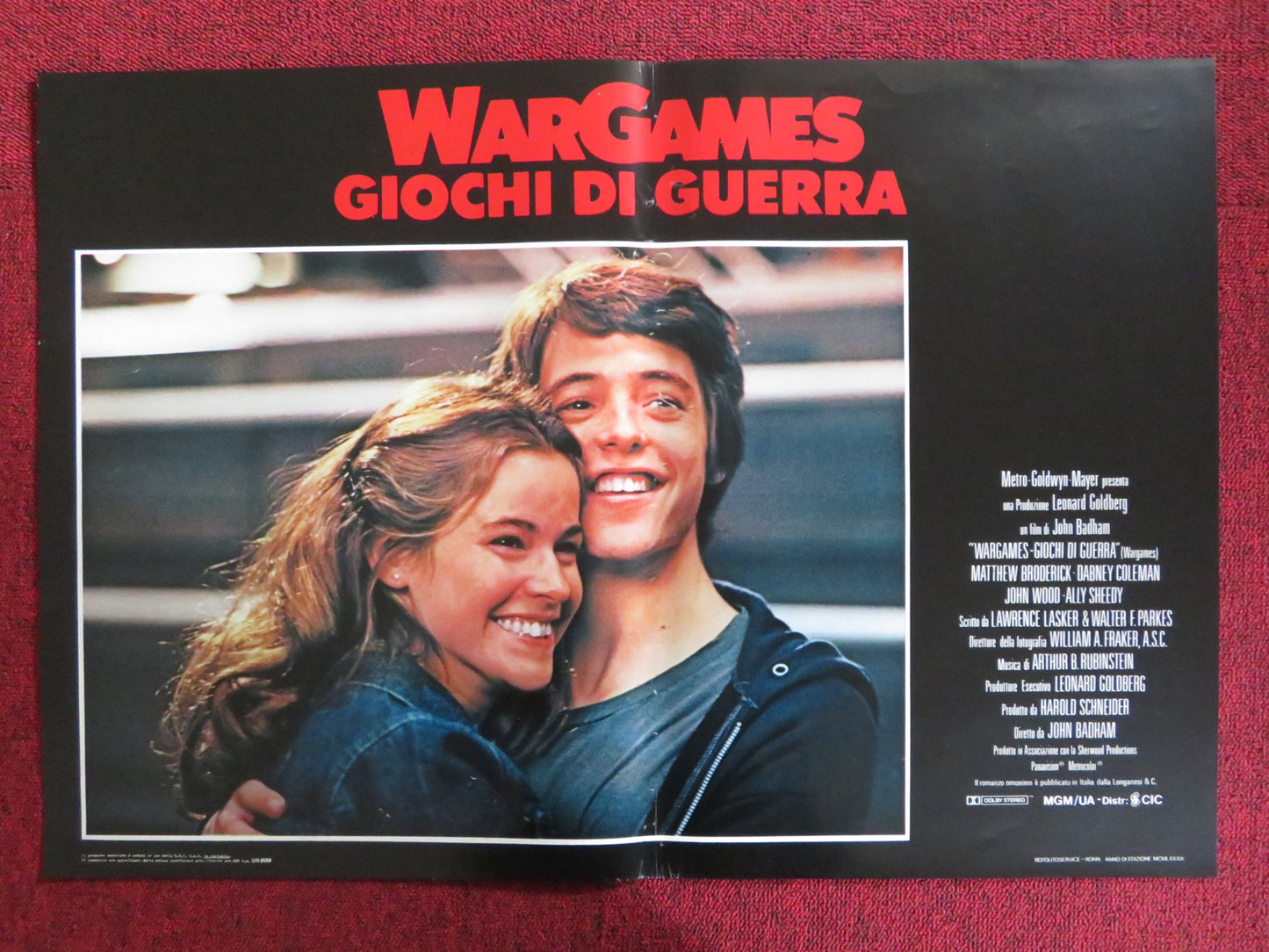 WAR GAMES - D ITALIAN FOTOBUSTA POSTER MATTHEW BRODERICK ALLY SHEEDY 1983