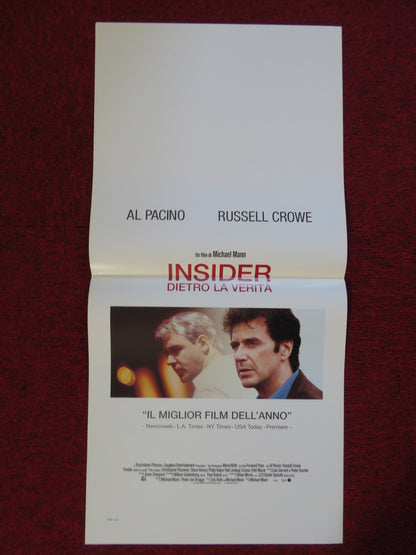 THE INSIDER ITALIAN LOCANDINA (27.5"x13") POSTER AL PACINO RUSSELL CROWE 1999