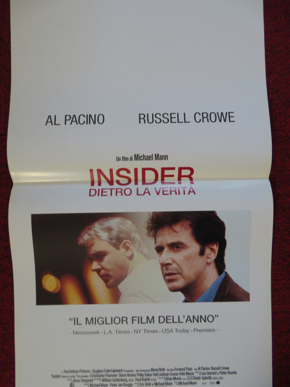 THE INSIDER ITALIAN LOCANDINA (27.5"x13") POSTER AL PACINO RUSSELL CROWE 1999