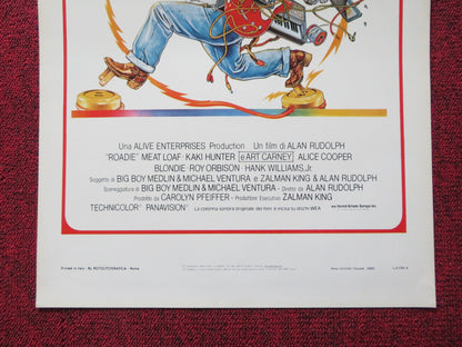 ROADIE ITALIAN LOCANDINA POSTER MEAT LOAF KAKI HUNTER 1980