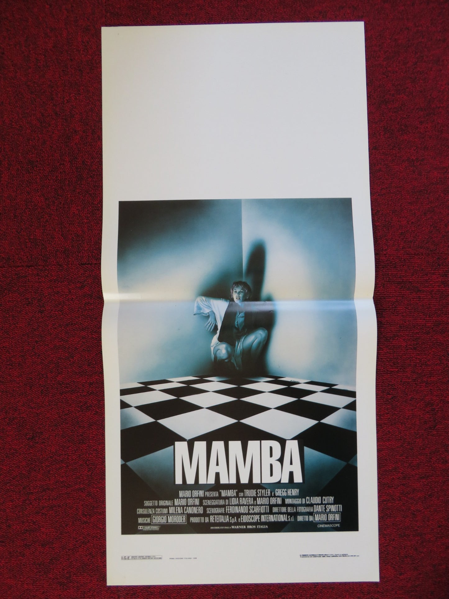 MAMBA ITALIAN LOCANDINA (27.5"x13") POSTER TRUDIE STYLER GREGG HENRY 1988