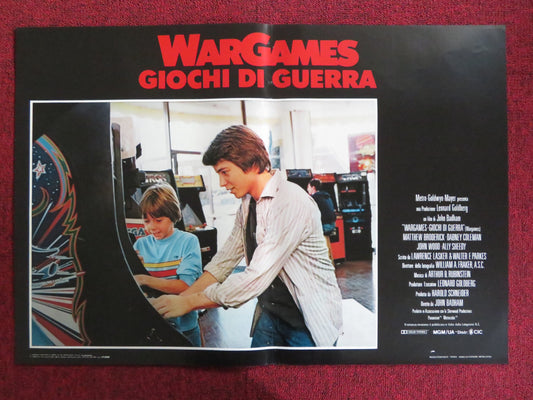 WAR GAMES - E ITALIAN FOTOBUSTA POSTER MATTHEW BRODERICK ALLY SHEEDY 1983