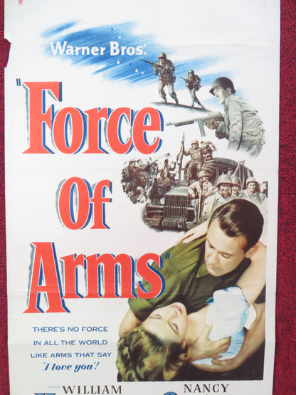 FORCE OF ARMS US INSERT (14"x 36") POSTER WILLIAM HOLDEN NANCY OLSON 1951