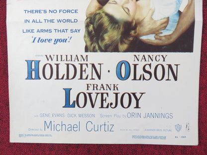 FORCE OF ARMS US INSERT (14"x 36") POSTER WILLIAM HOLDEN NANCY OLSON 1951