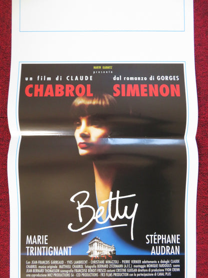 BETTY ITALIAN LOCANDINA (27.5"x13") POSTER MARIE TRINTIGNANT S. AUDRAN 1992