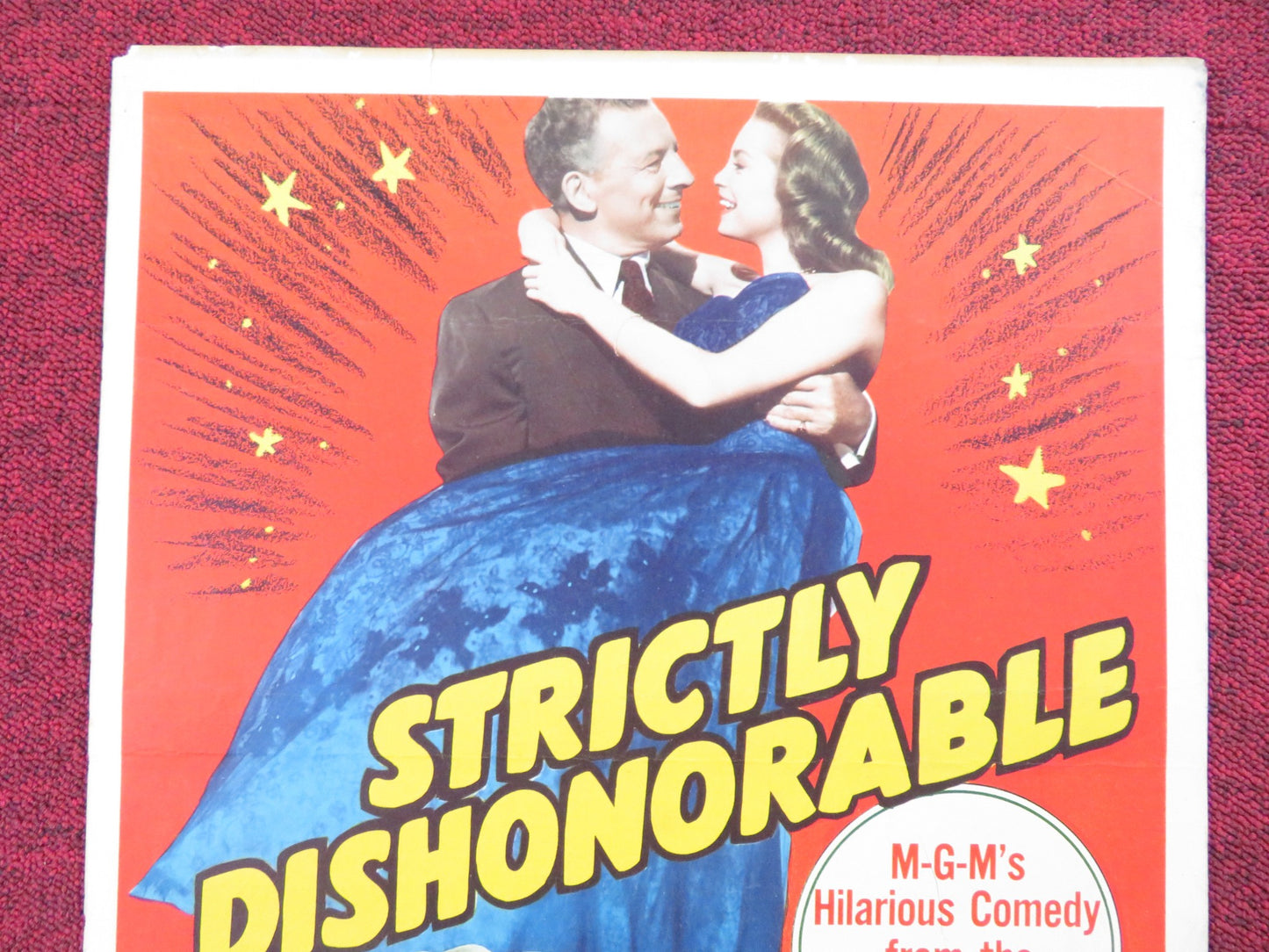 STRICTLY DISHONORABLE US INSERT (14"x 36") POSTER EZIO PINZA JANET LEIGH 1951