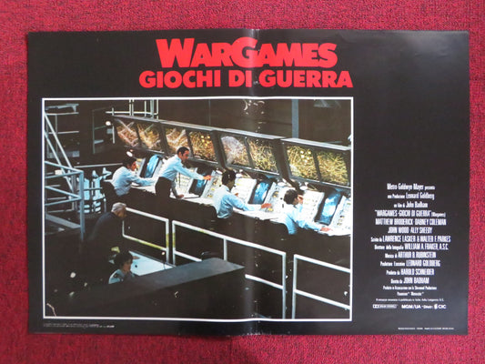 WAR GAMES - G ITALIAN FOTOBUSTA POSTER MATTHEW BRODERICK ALLY SHEEDY 1983