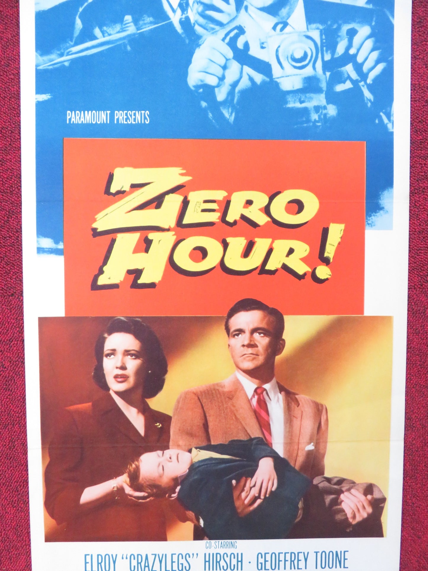 ZERO HOUR! US INSERT (14"x 36") POSTER DANA ANDREWS LINDA DARNELL 1957