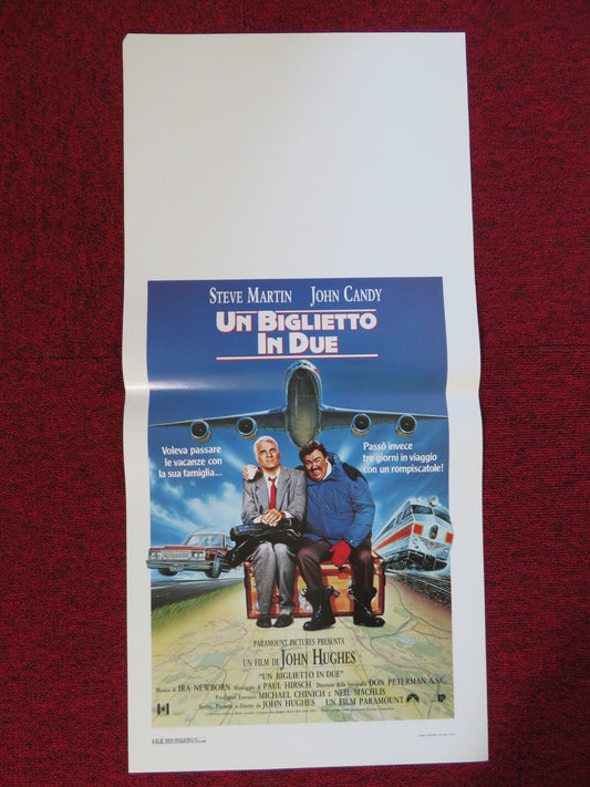 PLANES, TRAINS & AUTOMOBILES ITALIAN LOCANDINA (27.5"x13") POSTER 1987