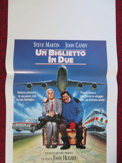 PLANES, TRAINS & AUTOMOBILES ITALIAN LOCANDINA (27.5"x13") POSTER 1987