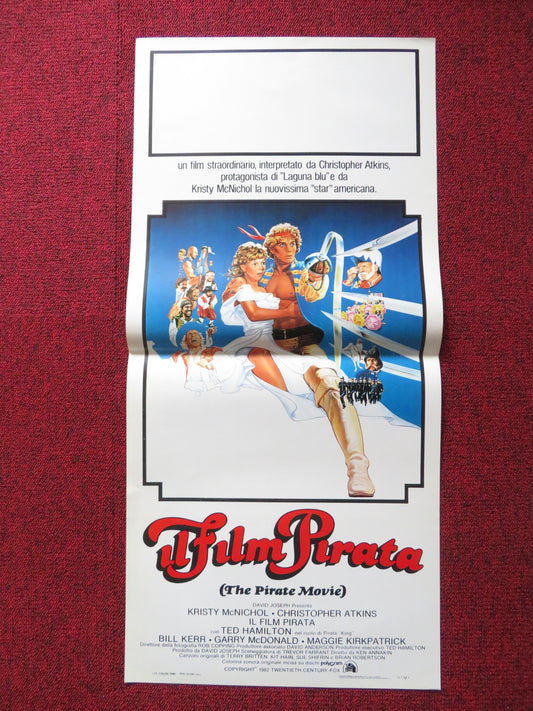 THE PIRATE MOVIE ITALIAN LOCANDINA POSTER KRISTY MCNICHOL C. ATKINS 1982