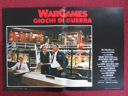 WAR GAMES - H ITALIAN FOTOBUSTA POSTER MATTHEW BRODERICK ALLY SHEEDY 1983