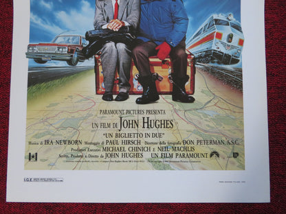 PLANES, TRAINS & AUTOMOBILES ITALIAN LOCANDINA (27.5"x13") POSTER 1987