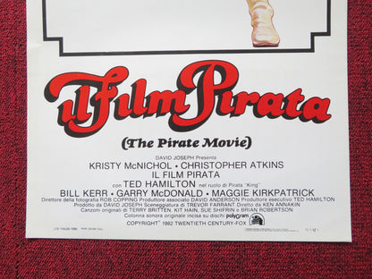 THE PIRATE MOVIE ITALIAN LOCANDINA POSTER KRISTY MCNICHOL C. ATKINS 1982