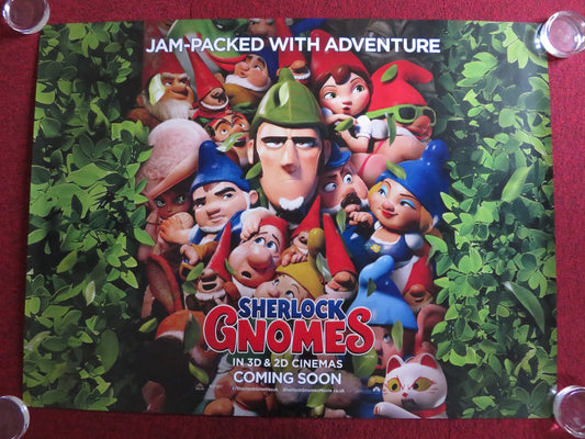 SHERLOCK GNOMES UK QUAD (30"x 40") ROLLED POSTER EMILY BLUNT MICHAEL CAINE 2018