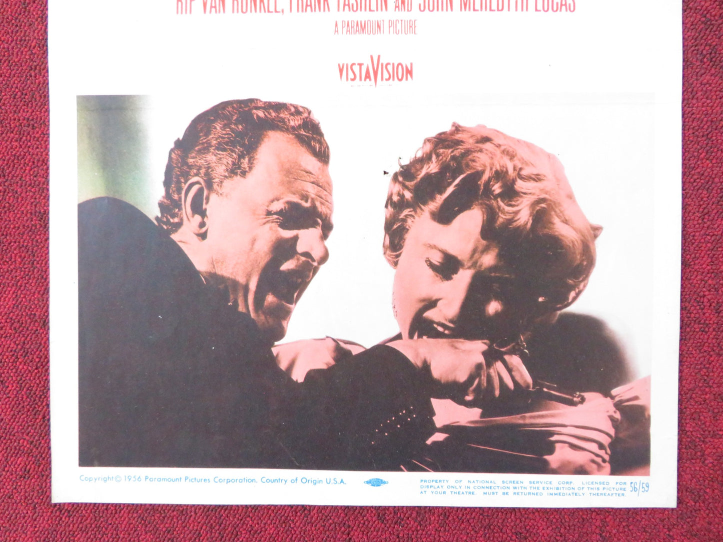 THE SCARLET HOUR US INSERT (14"x 36") POSTER CAROL OHMART TOM TRYON 1956