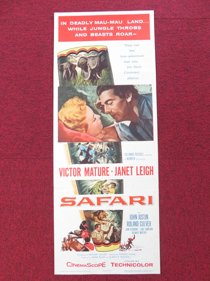 SAFARI US INSERT (14"x 36") POSTER VICTOR MATURE JANET LEIGH 1956