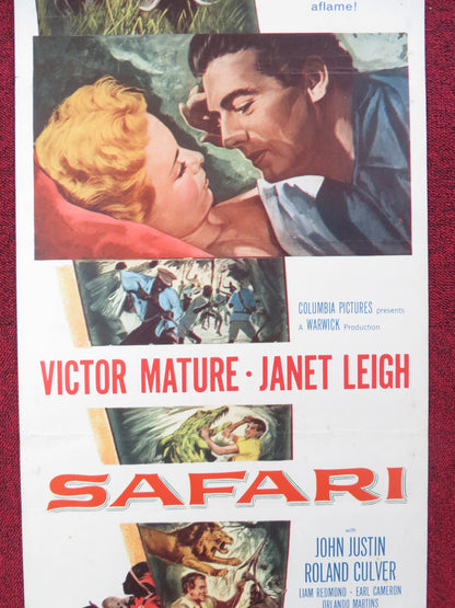 SAFARI US INSERT (14"x 36") POSTER VICTOR MATURE JANET LEIGH 1956