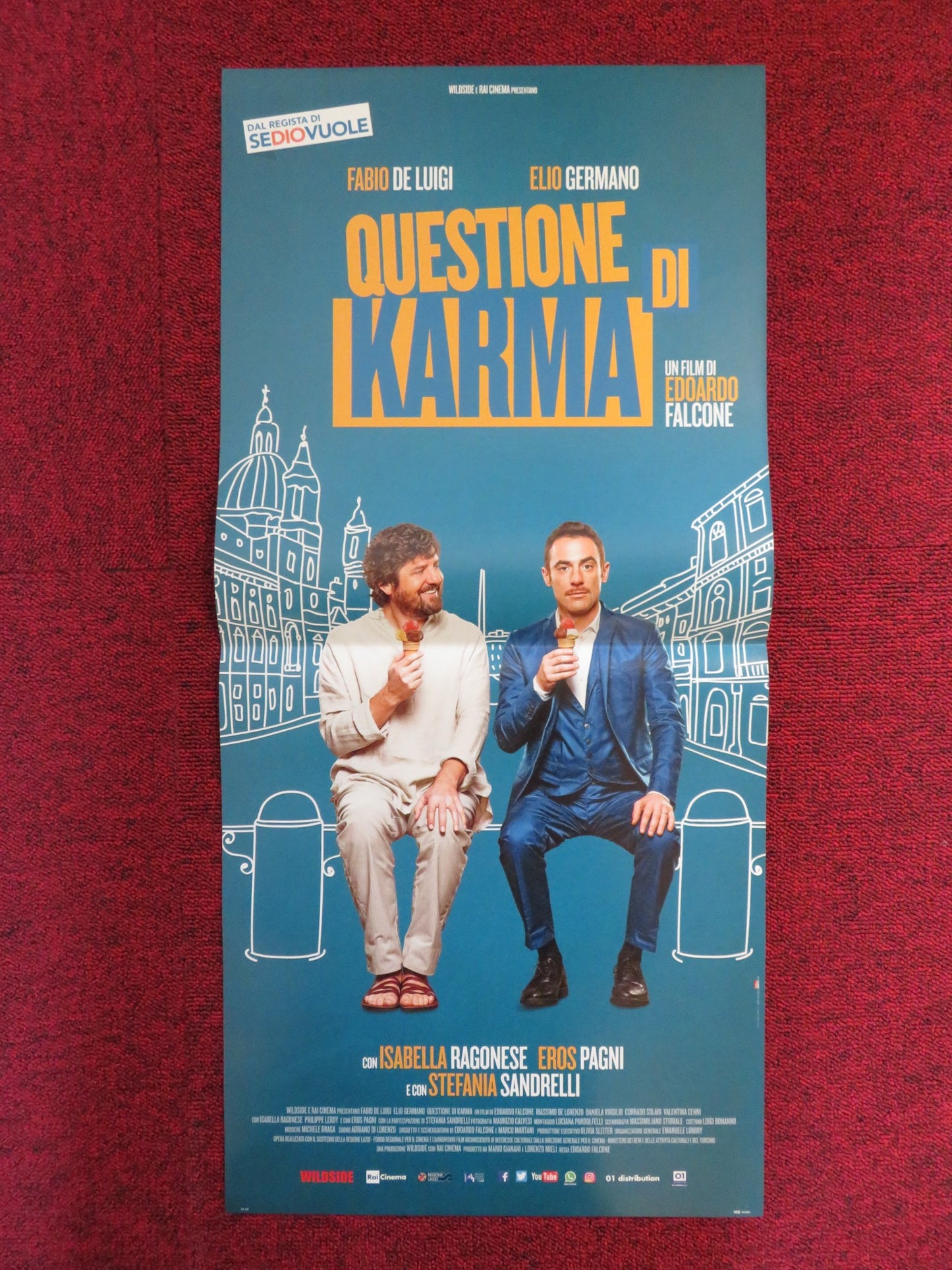 QUESTIONE DI KARMA ITALIAN LOCANDINA POSTER ELIO GERMANO FABIO DE LUIGI 2017