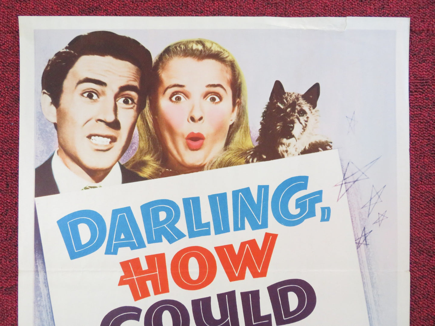 DARLING, HOW COULD YOU! US INSERT (14"x 36") POSTER JOAN FONTAINE JOHN LUND 1951