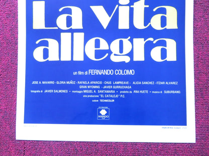 LA VIDA ALEGRE ITALIAN LOCANDINA POSTER VERONICA FORQUE ANTONIO RESINES 1988