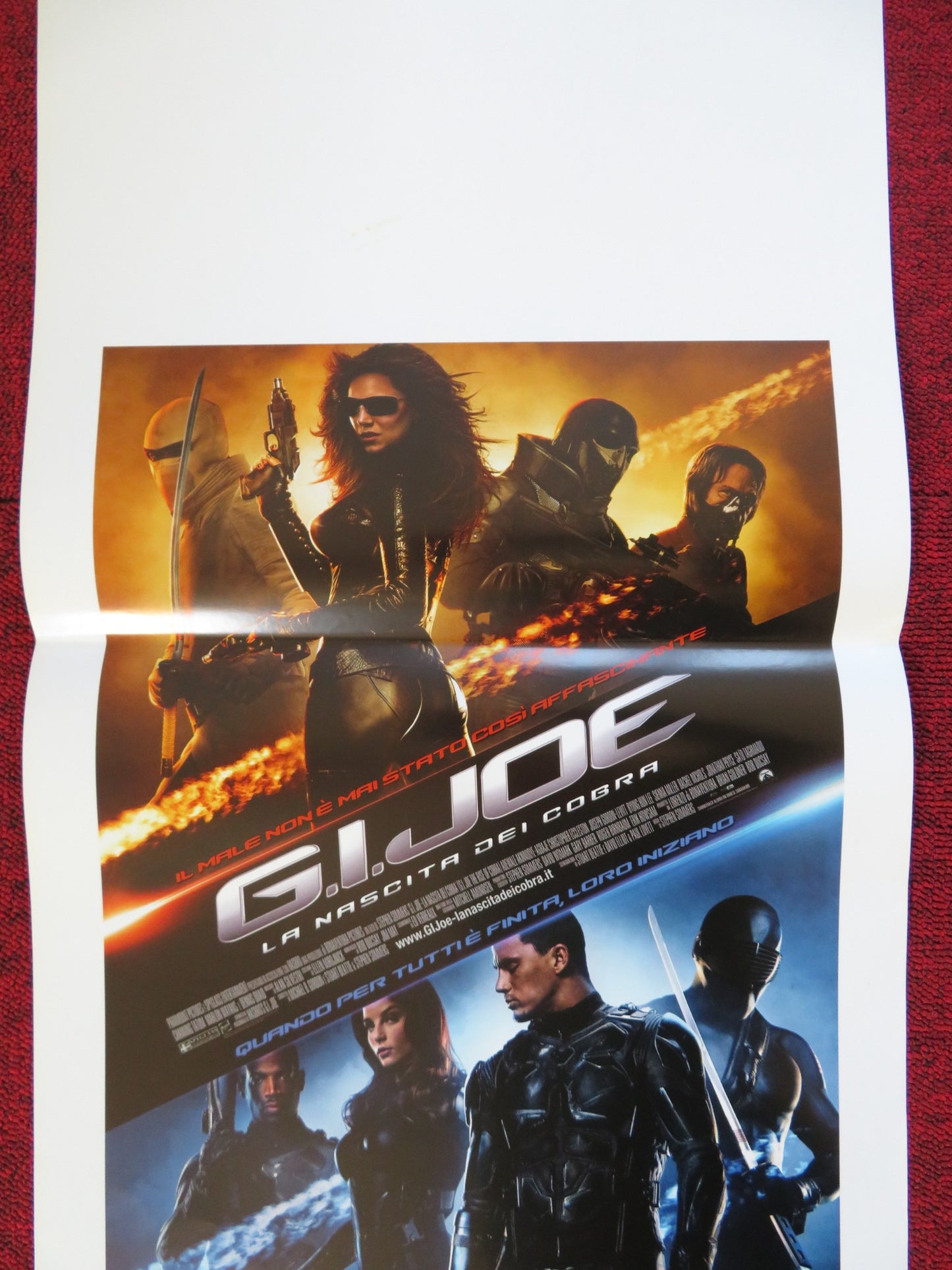 G. I. JOE THE RISE OF THE COBRA ITALIAN LOCANDINA (27.5"x13") POSTER 2009