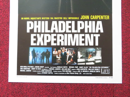 THE PHILADELPHIA EXPERIMENT ITALIAN LOCANDINA POSTER MICHAEL PARE N. ALLEN 1986