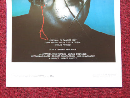 REPENTANCE ITALIAN LOCANDINA POSTER AVTANDIL MAKHARADZE IA NINIDZE 1987