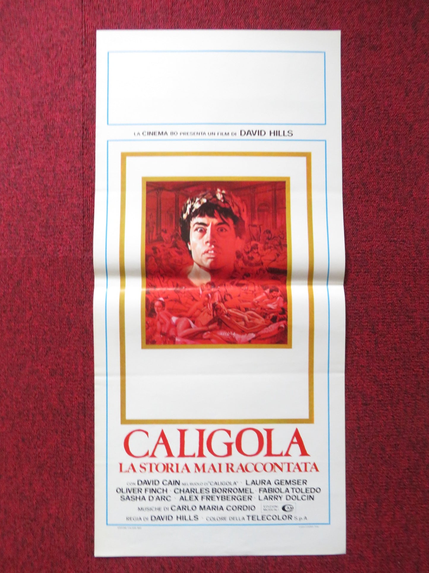 CALIGULA: THE UNTOLD STORY ITALIAN LOCANDINA POSTER DAVID CAIN LAURA GEMSER 1982