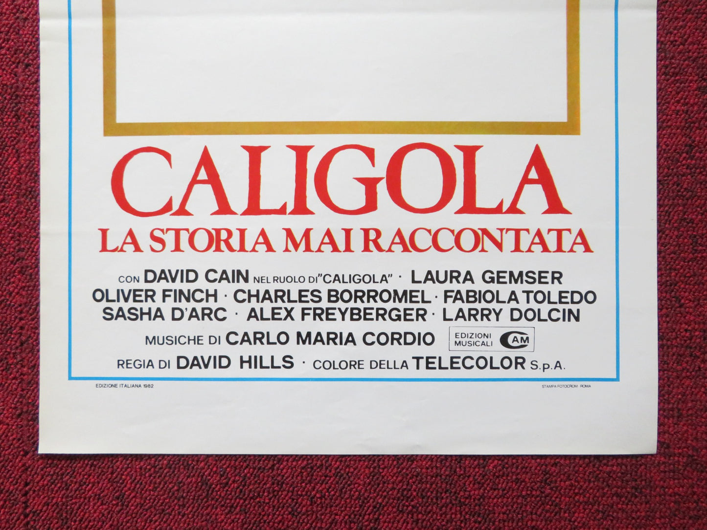 CALIGULA: THE UNTOLD STORY ITALIAN LOCANDINA POSTER DAVID CAIN LAURA GEMSER 1982