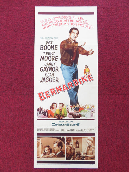 BERNARDINE US INSERT (14"x 36") POSTER PAT BOONE TERRY MOORE JANET GAYNOR 1957