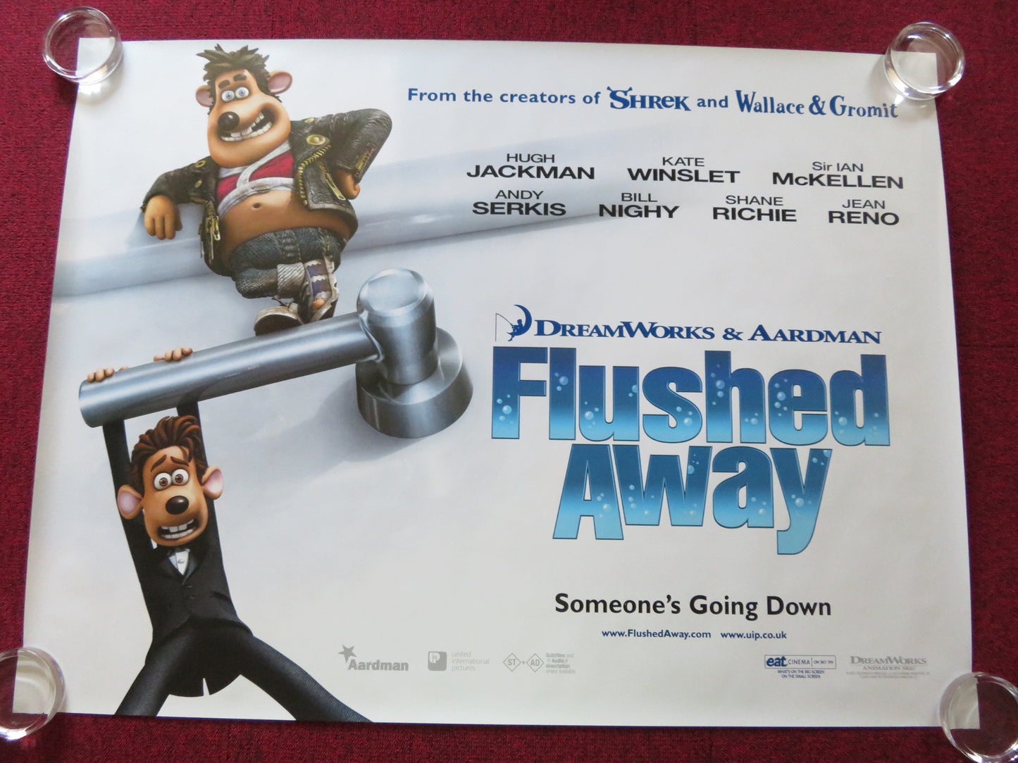 FLUSHED AWAY UK QUAD (30"x 40") ROLLED POSTER CARLOS ALAZRAQUI LIL BABY 2006